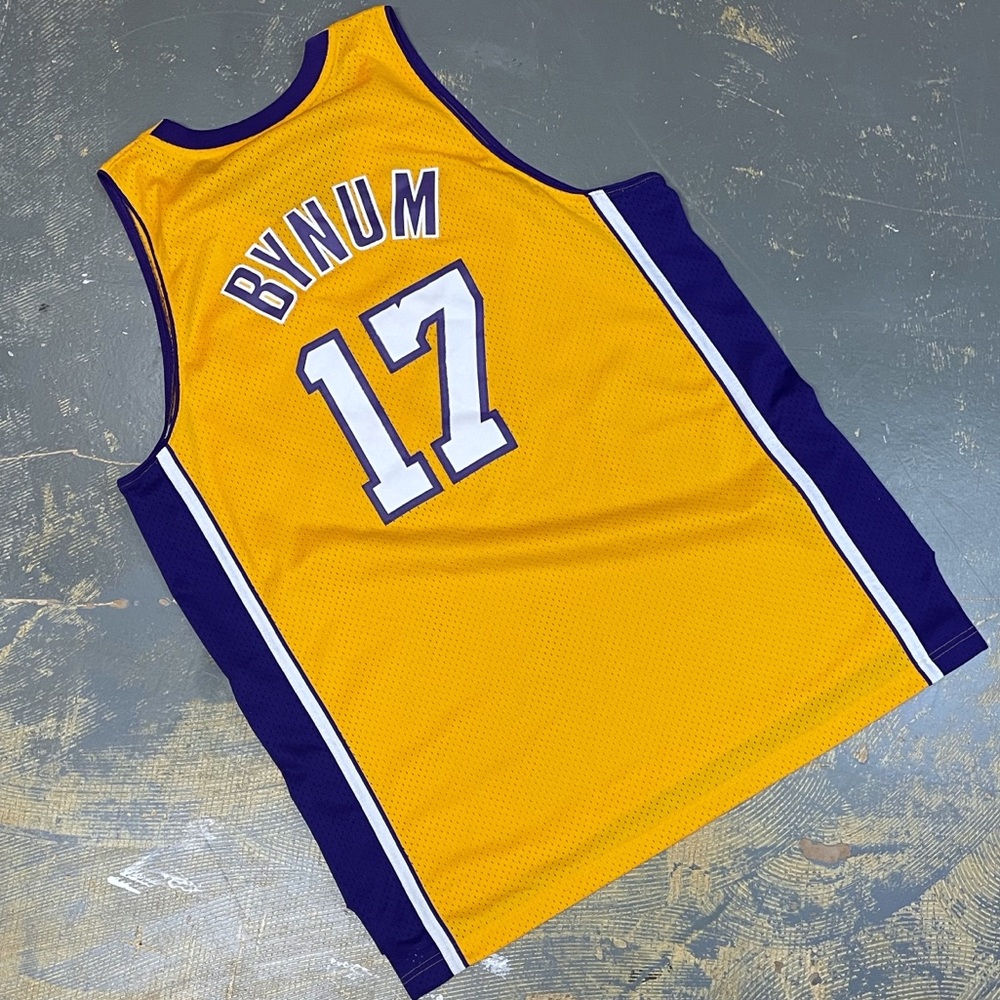 Adidas Andrew Bynum Los Angeles Swingman Jersey 17 NBA Gold Stitched
